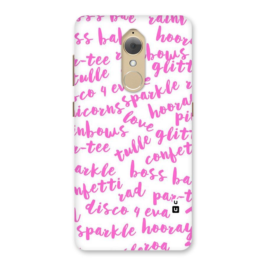 Sparkle Love Back Case for Lenovo K8