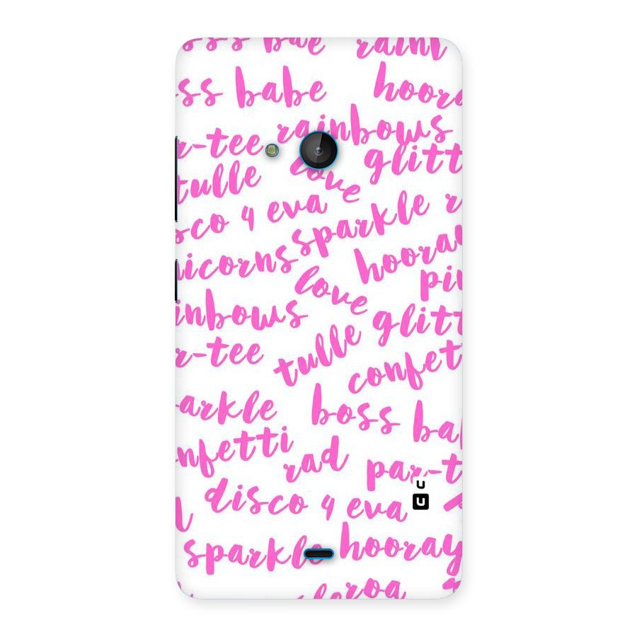 Sparkle Love Back Case for Lumia 540