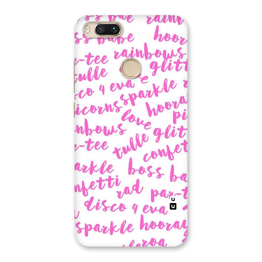 Sparkle Love Back Case for Mi A1