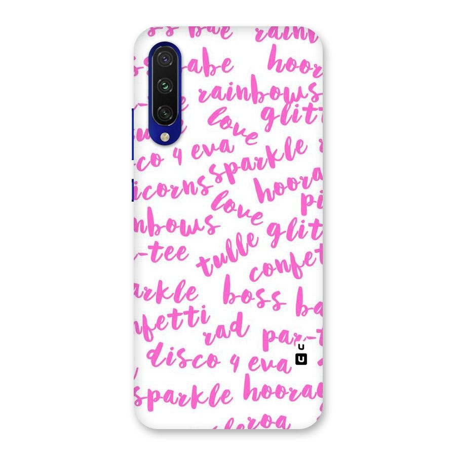 Sparkle Love Back Case for Mi A3
