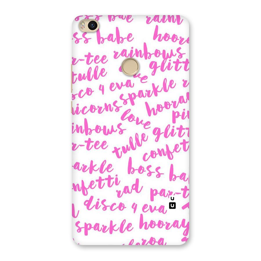 Sparkle Love Back Case for Mi Max 2