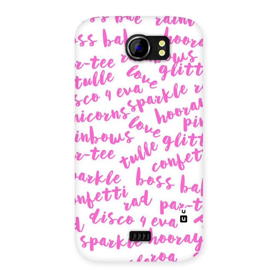 Sparkle Love Back Case for Micromax Canvas 2 A110