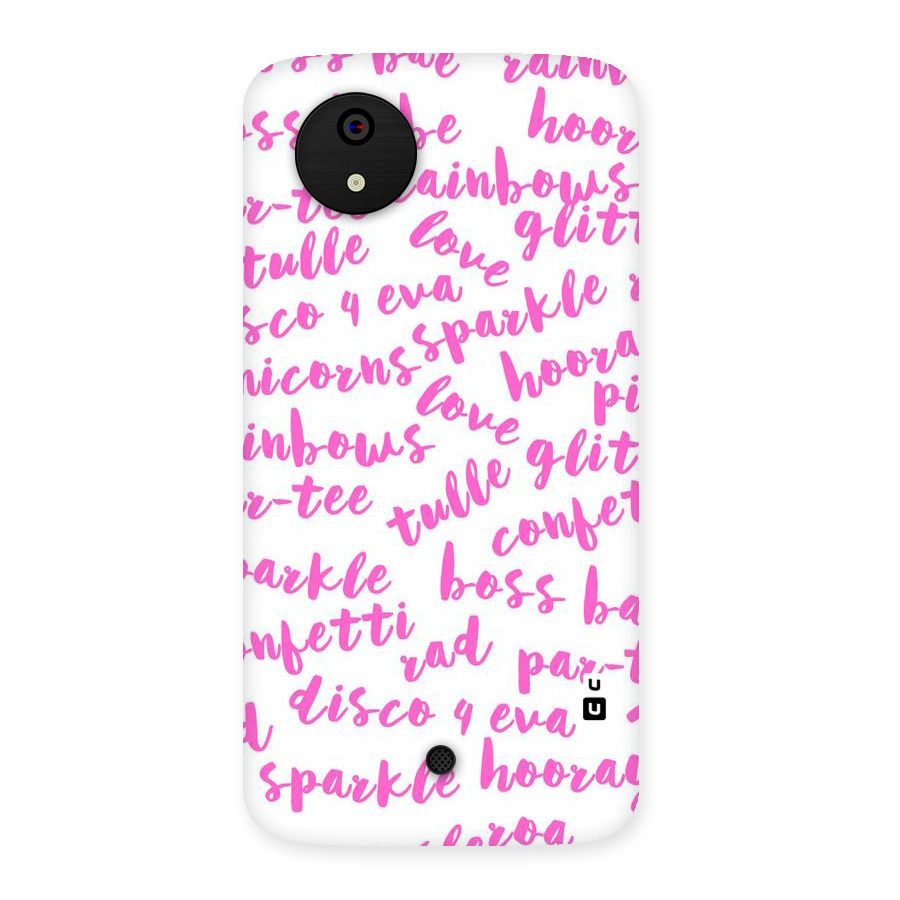 Sparkle Love Back Case for Micromax Canvas A1