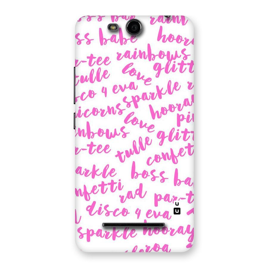 Sparkle Love Back Case for Micromax Canvas Juice 3 Q392