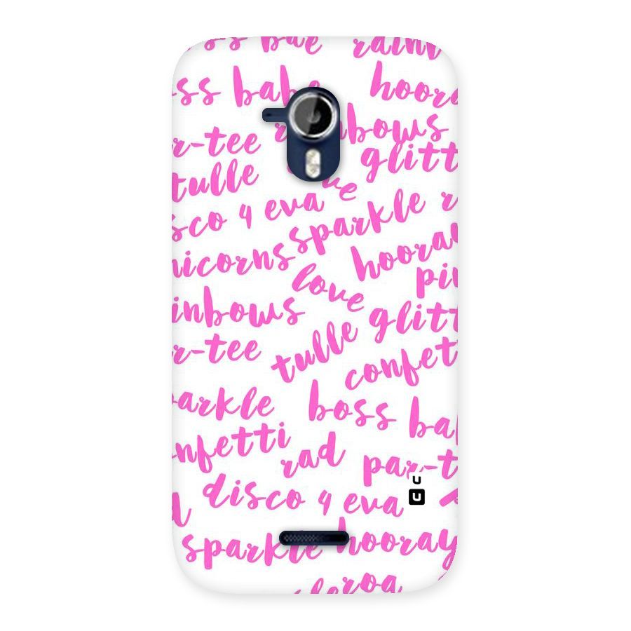 Sparkle Love Back Case for Micromax Canvas Magnus A117