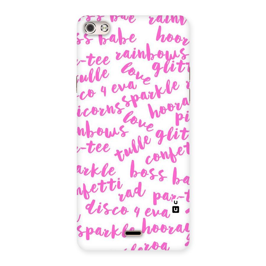 Sparkle Love Back Case for Micromax Canvas Silver 5