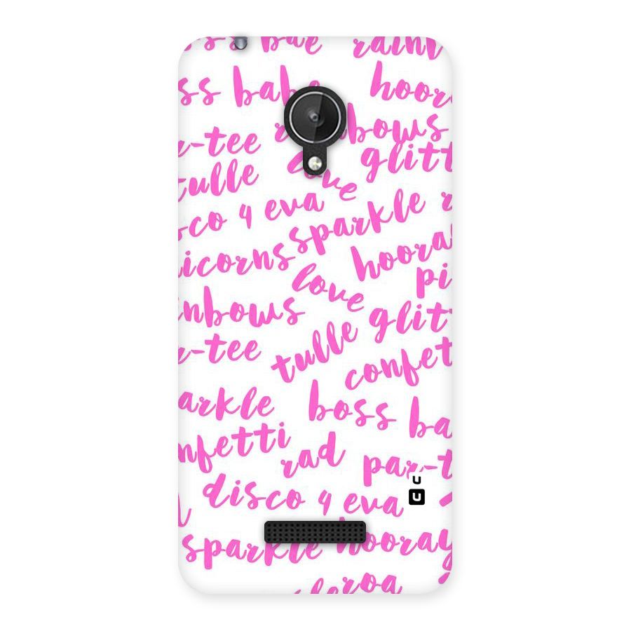 Sparkle Love Back Case for Micromax Canvas Spark Q380
