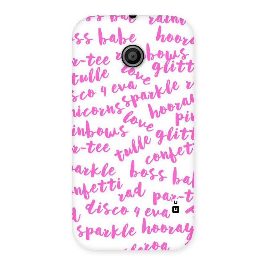 Sparkle Love Back Case for Moto E