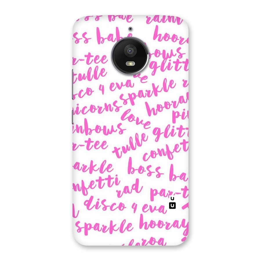 Sparkle Love Back Case for Moto E4 Plus