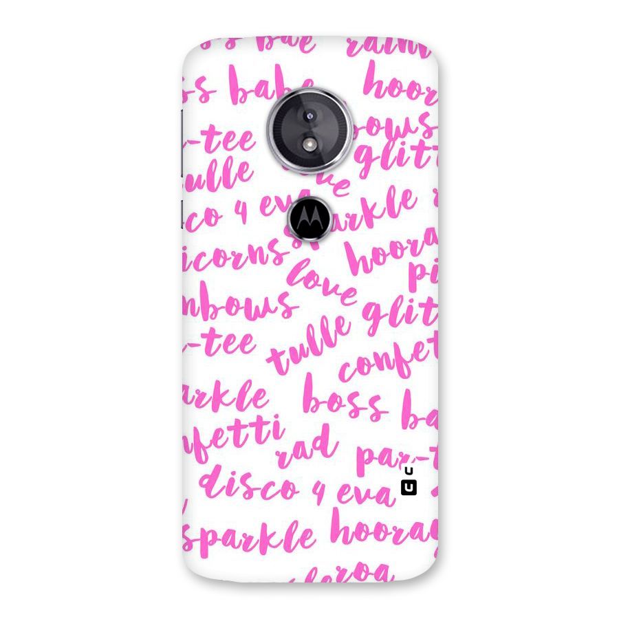 Sparkle Love Back Case for Moto E5