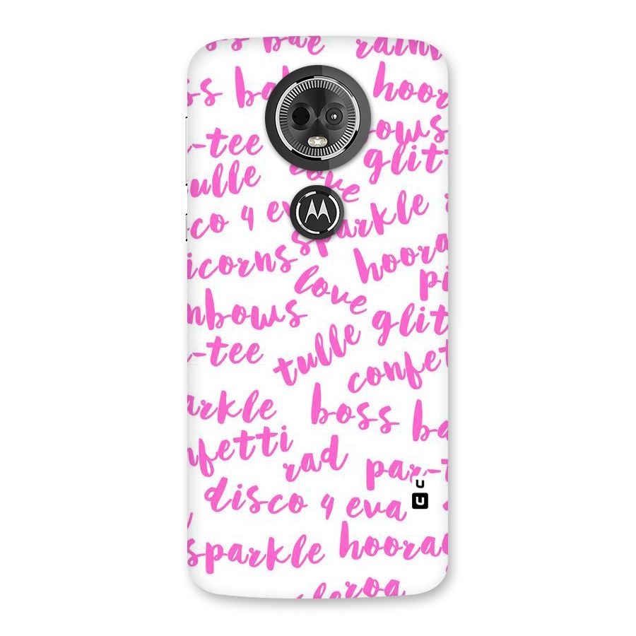 Sparkle Love Back Case for Moto E5 Plus