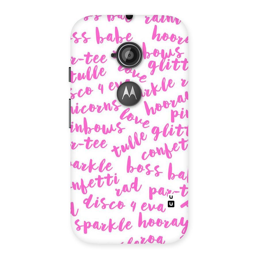 Sparkle Love Back Case for Moto E 2nd Gen