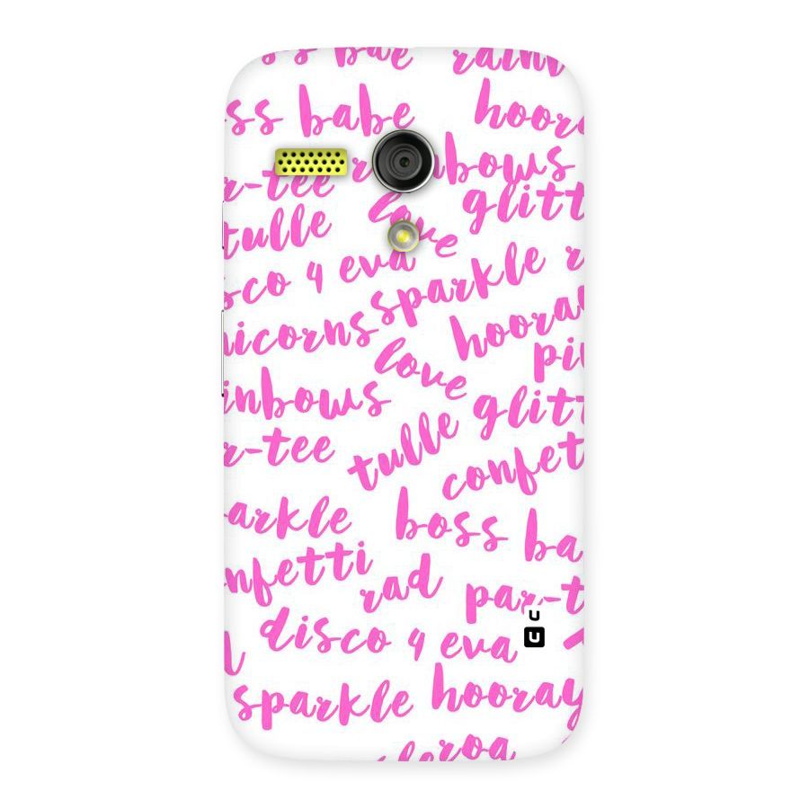 Sparkle Love Back Case for Moto G
