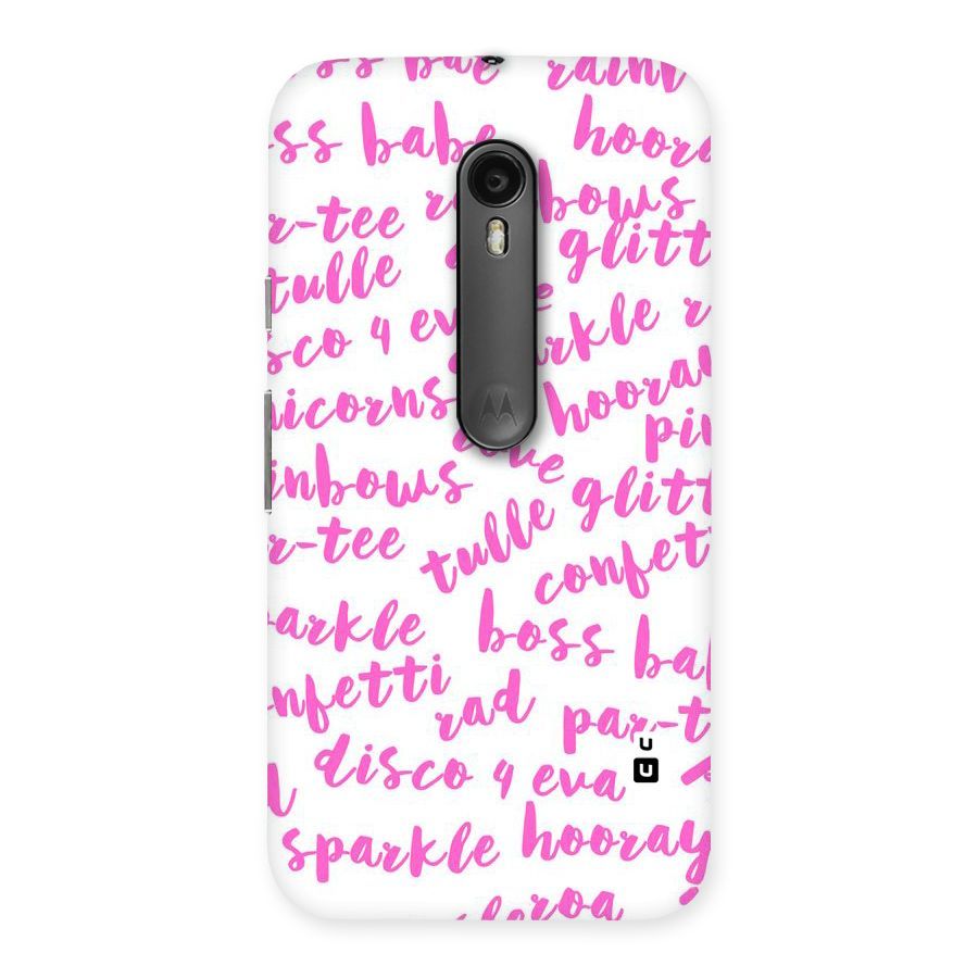 Sparkle Love Back Case for Moto G3