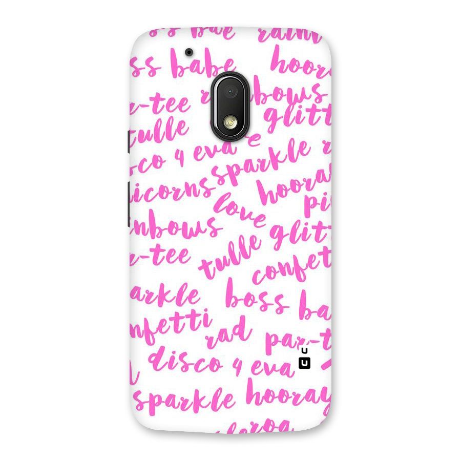 Sparkle Love Back Case for Moto G4 Play
