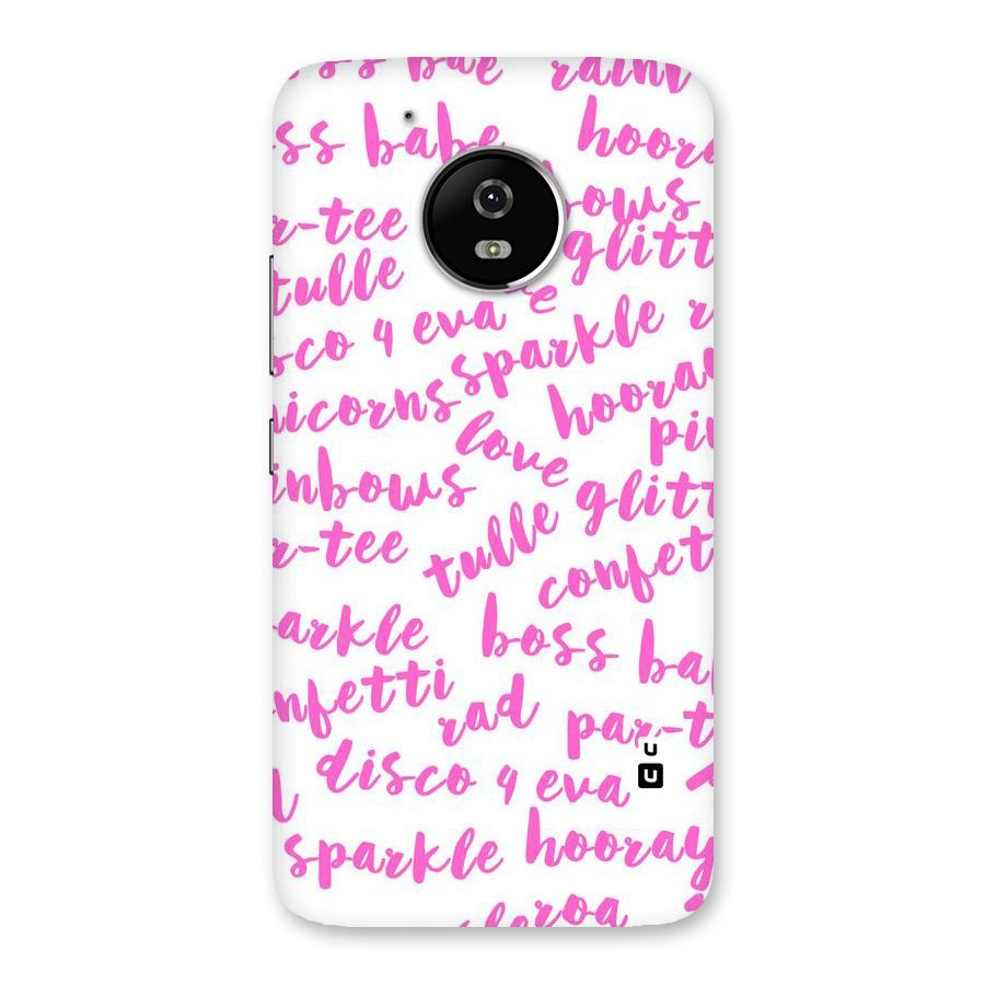Sparkle Love Back Case for Moto G5