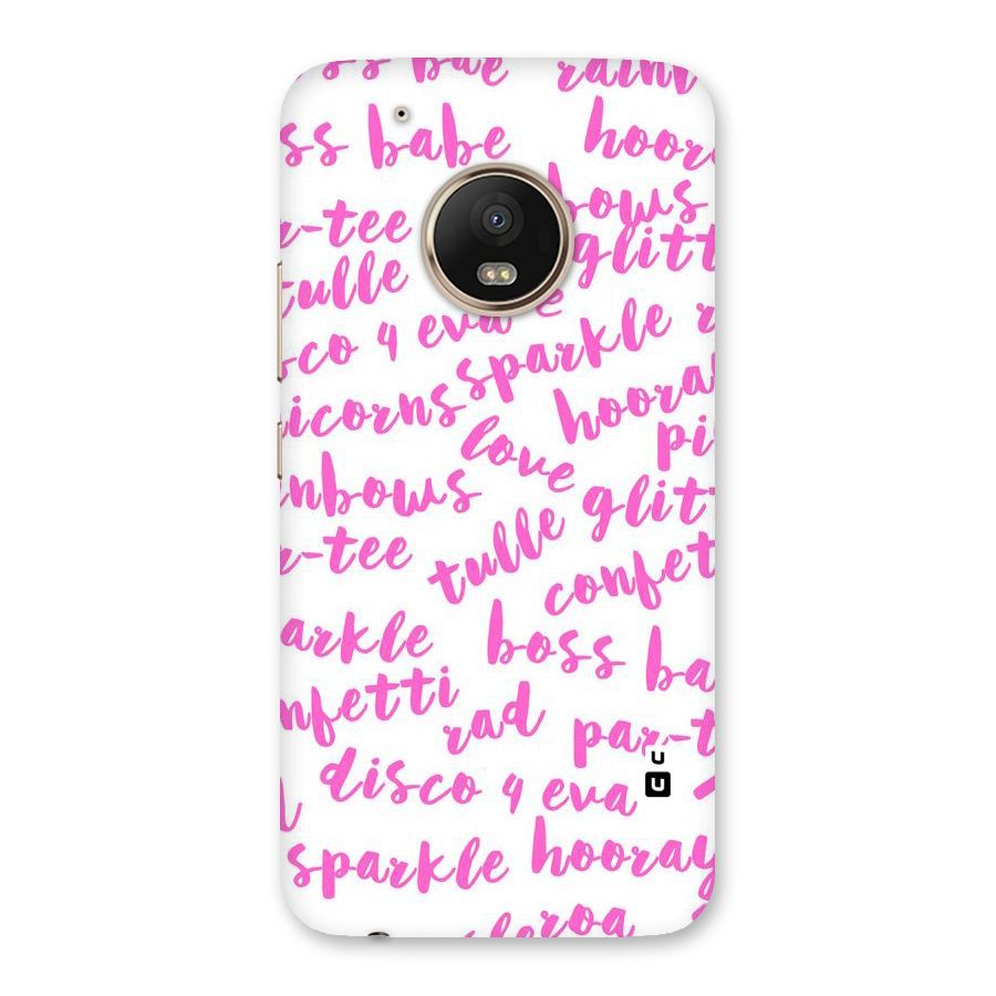 Sparkle Love Back Case for Moto G5 Plus