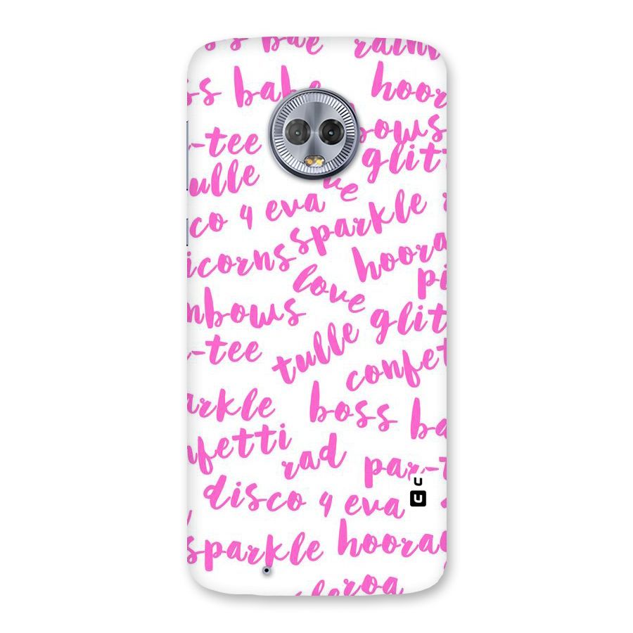 Sparkle Love Back Case for Moto G6