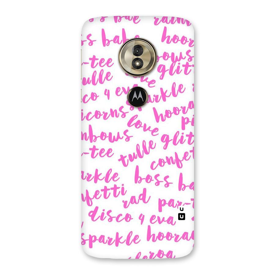 Sparkle Love Back Case for Moto G6 Play