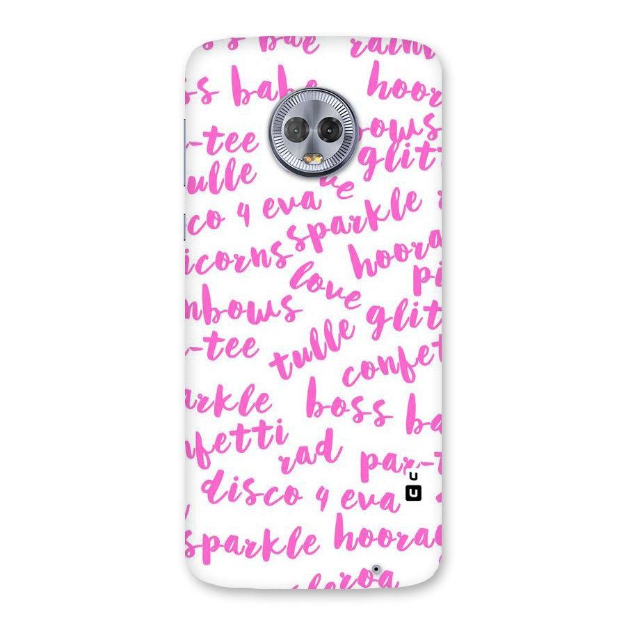 Sparkle Love Back Case for Moto G6 Plus