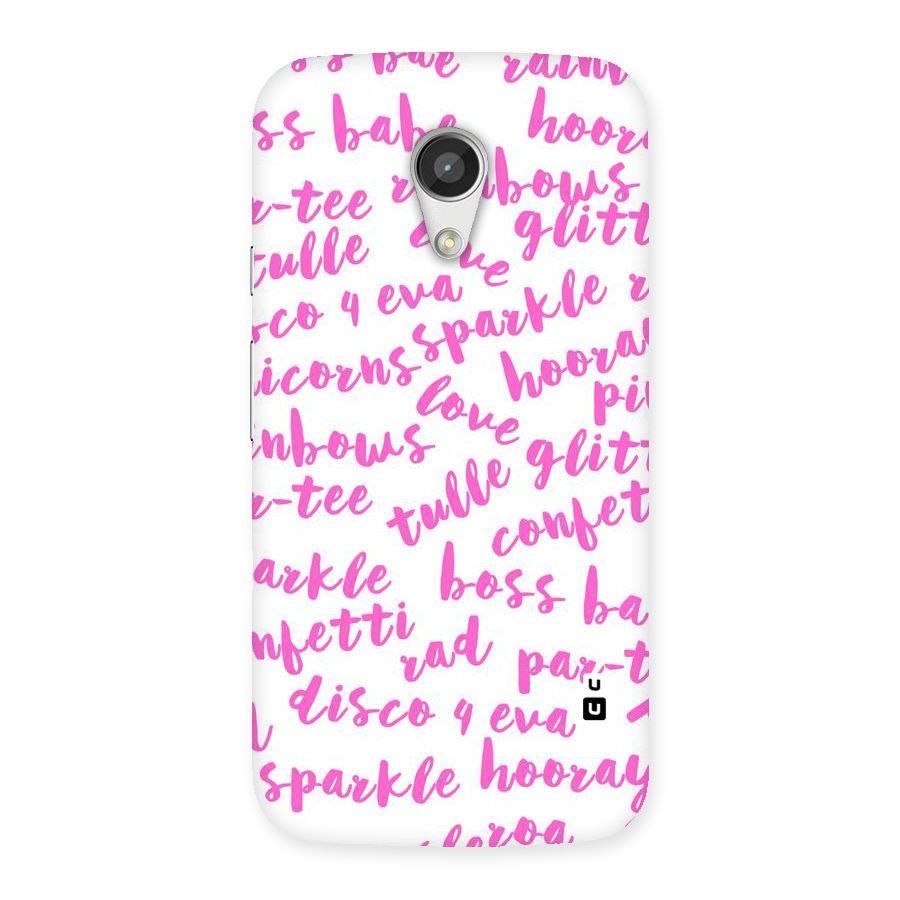 Sparkle Love Back Case for Moto G 2nd Gen