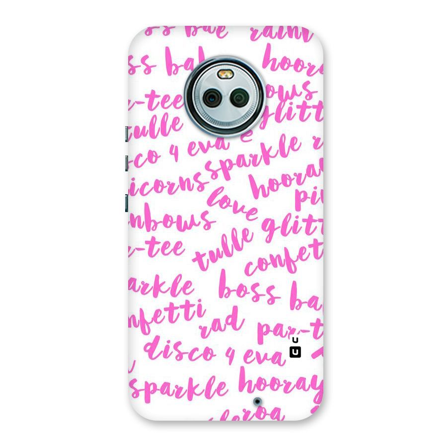 Sparkle Love Back Case for Moto X4