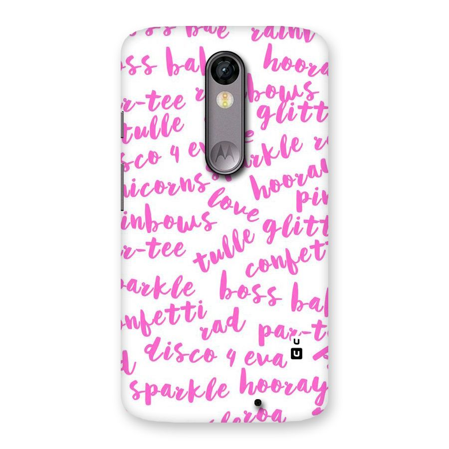Sparkle Love Back Case for Moto X Force