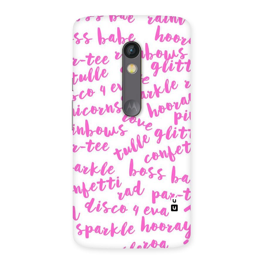 Sparkle Love Back Case for Moto X Play