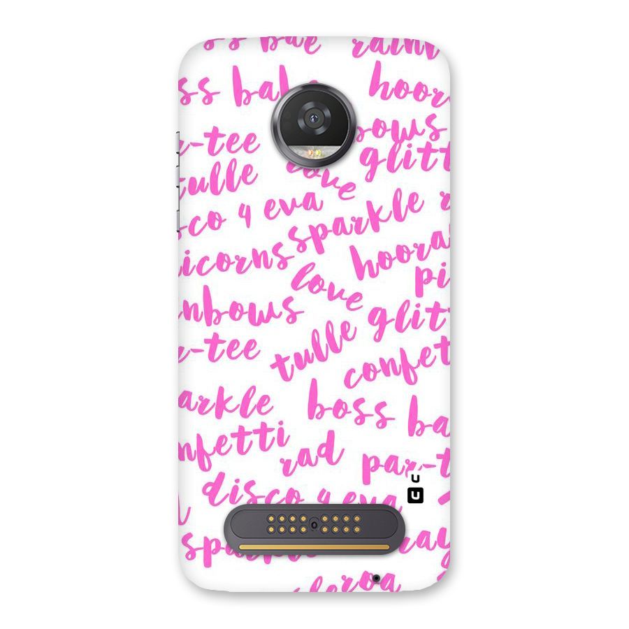Sparkle Love Back Case for Moto Z2 Play