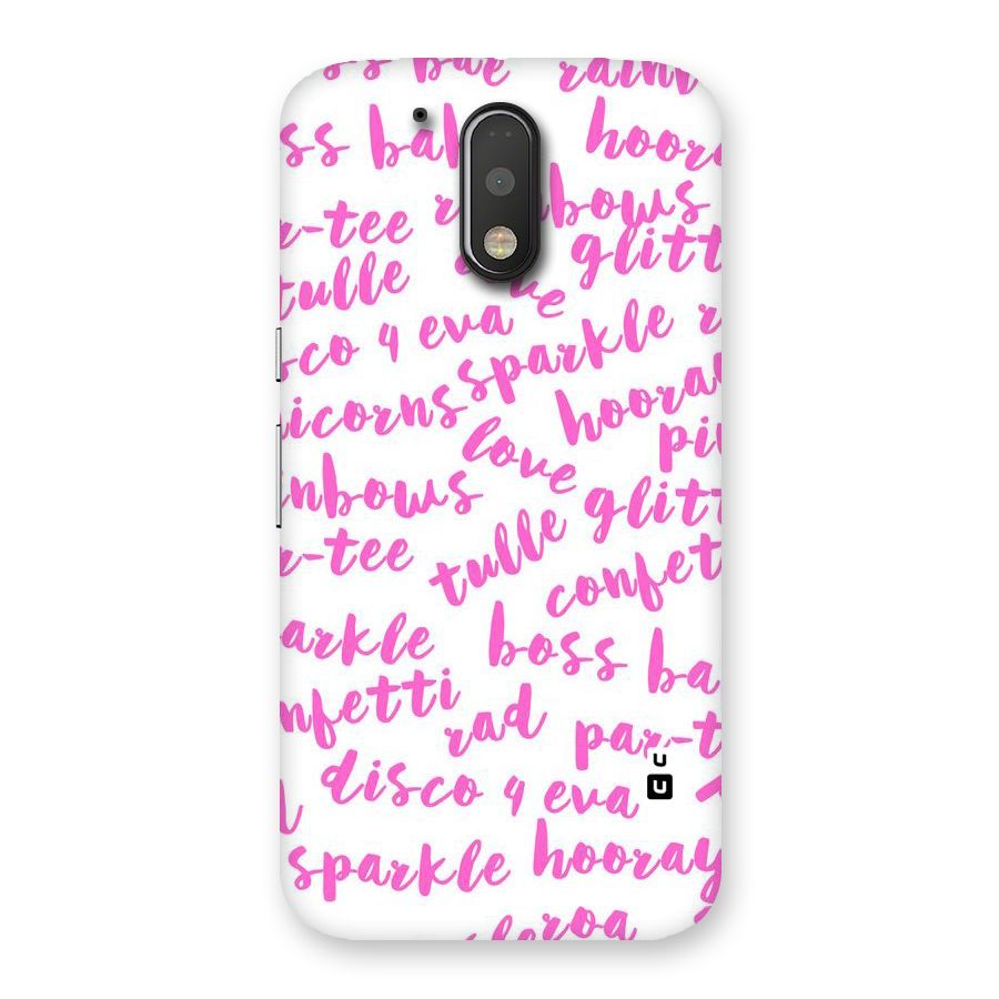 Sparkle Love Back Case for Motorola Moto G4 Plus