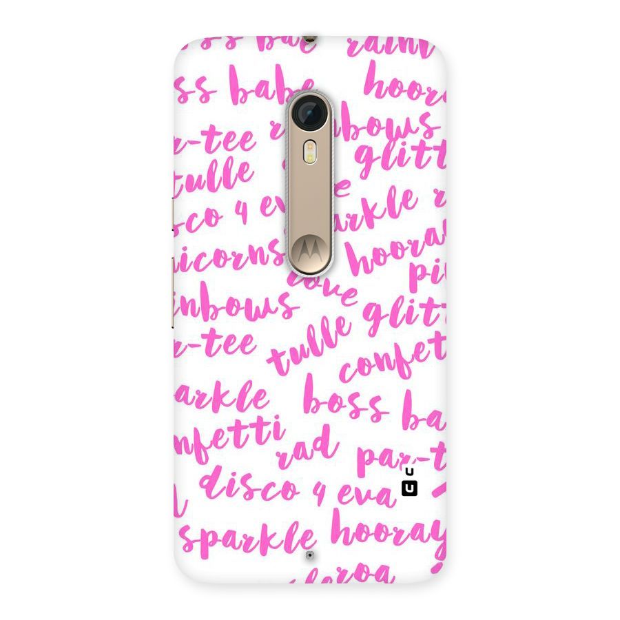 Sparkle Love Back Case for Motorola Moto X Style