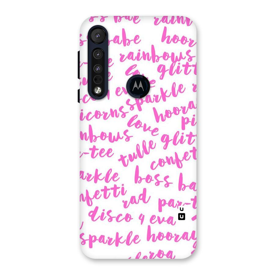 Sparkle Love Back Case for Motorola One Macro