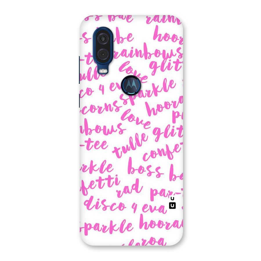 Sparkle Love Back Case for Motorola One Vision