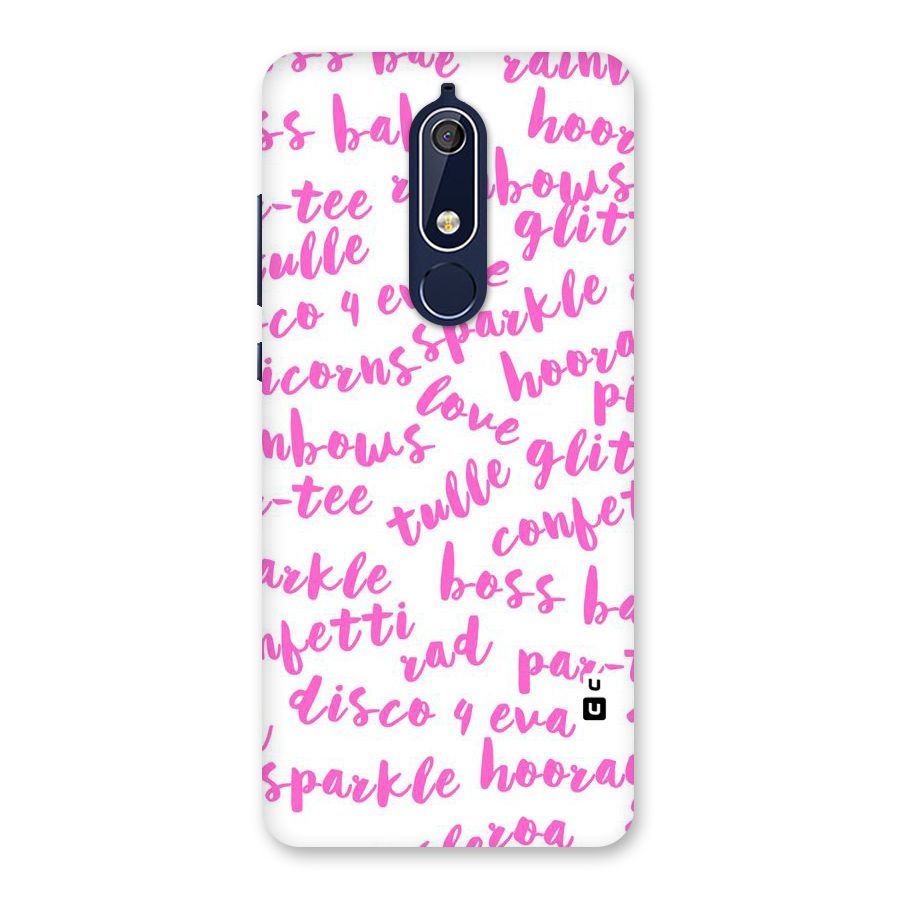 Sparkle Love Back Case for Nokia 5.1