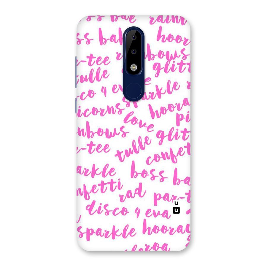 Sparkle Love Back Case for Nokia 5.1 Plus