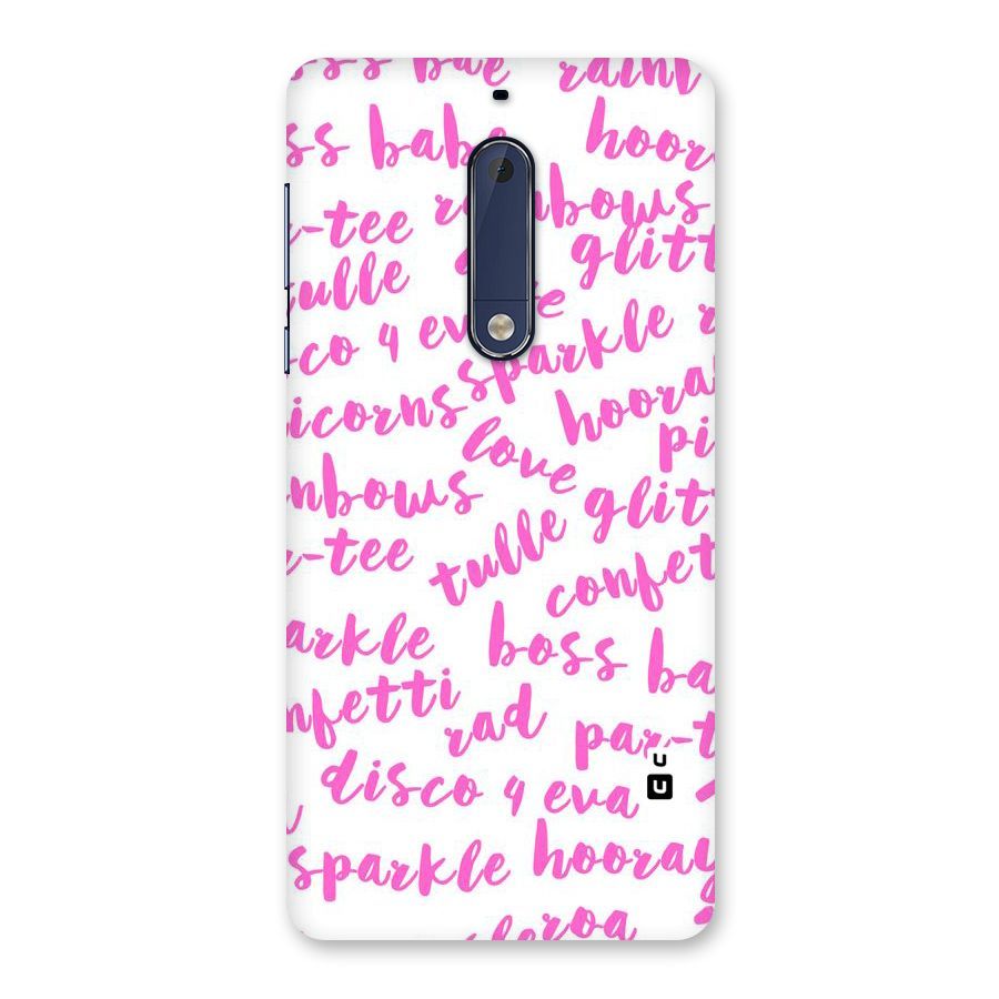 Sparkle Love Back Case for Nokia 5