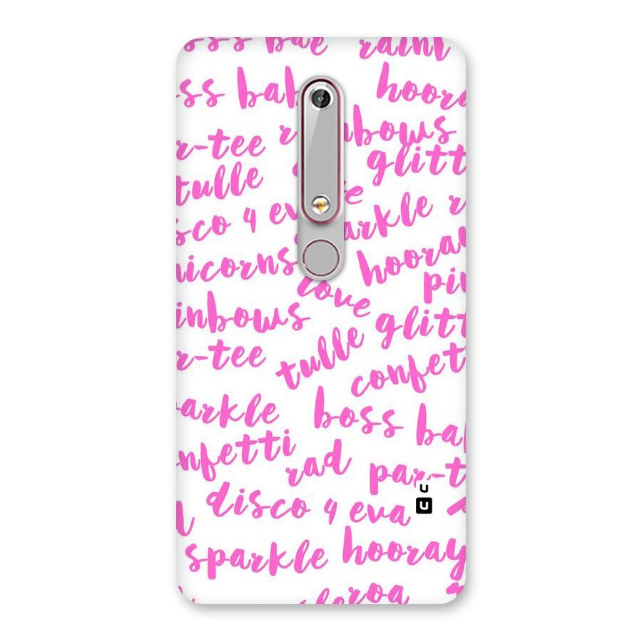Sparkle Love Back Case for Nokia 6.1