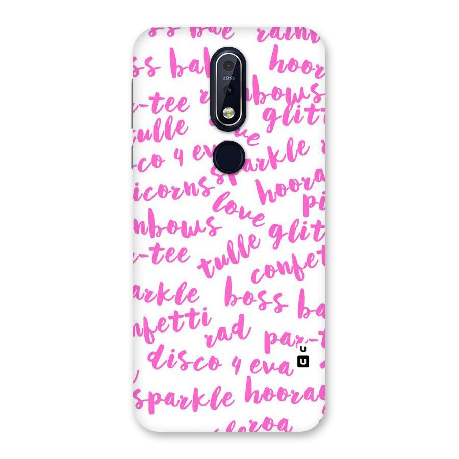 Sparkle Love Back Case for Nokia 7.1