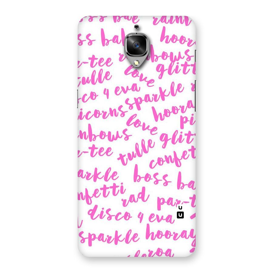 Sparkle Love Back Case for OnePlus 3