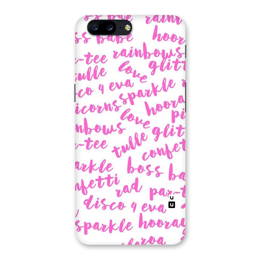 Sparkle Love Back Case for OnePlus 5