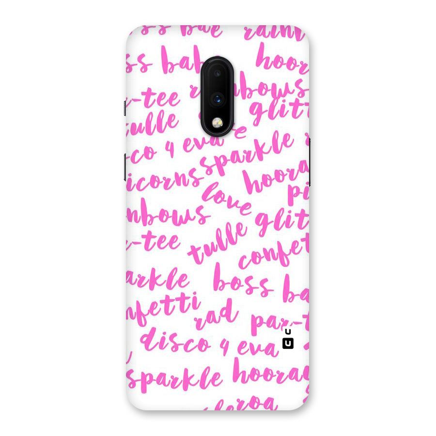 Sparkle Love Back Case for OnePlus 7