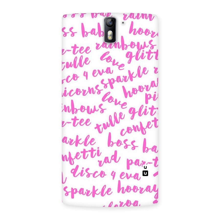 Sparkle Love Back Case for One Plus One