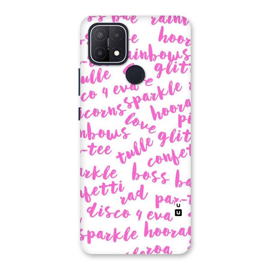 Sparkle Love Back Case for Oppo A15