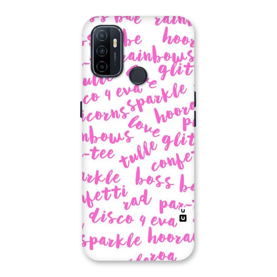 Sparkle Love Back Case for Oppo A32