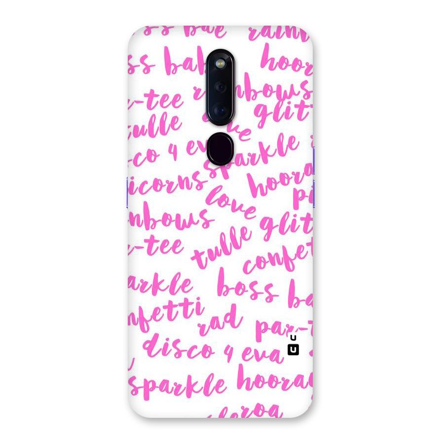Sparkle Love Back Case for Oppo F11 Pro
