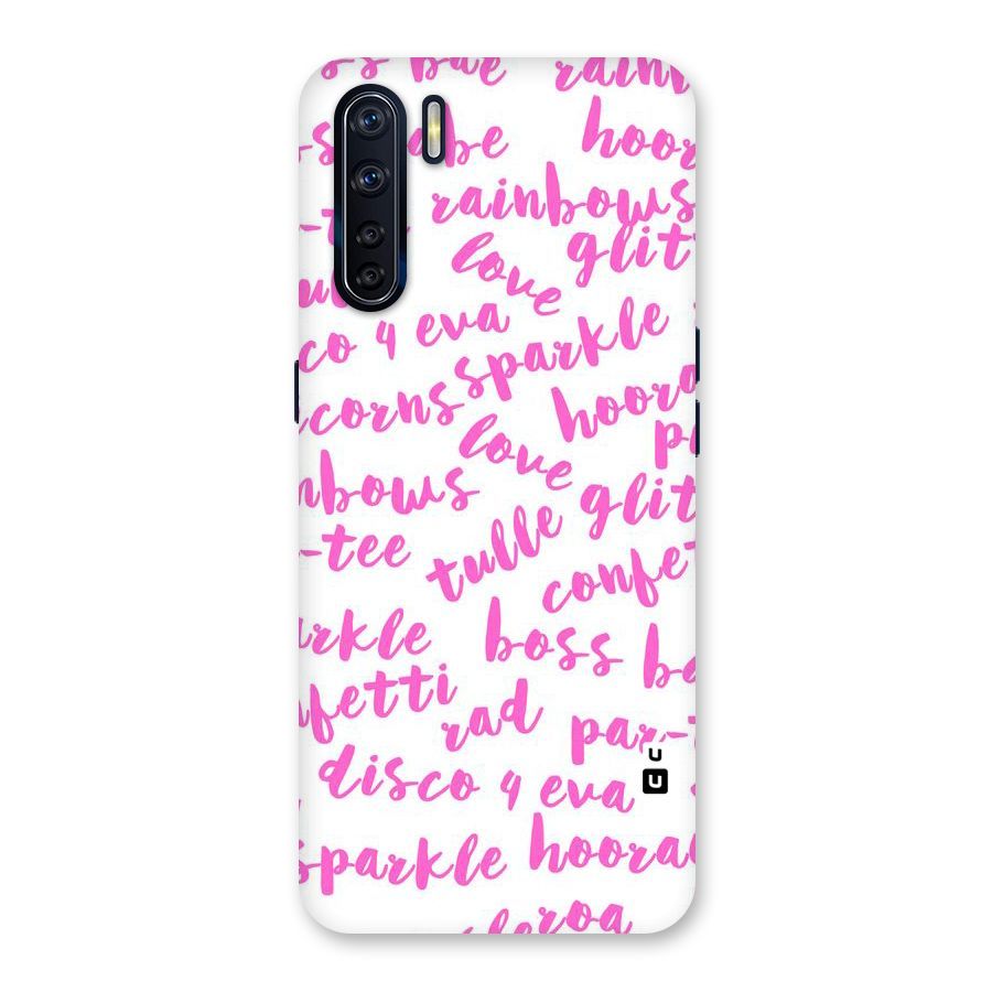 Sparkle Love Back Case for Oppo F15