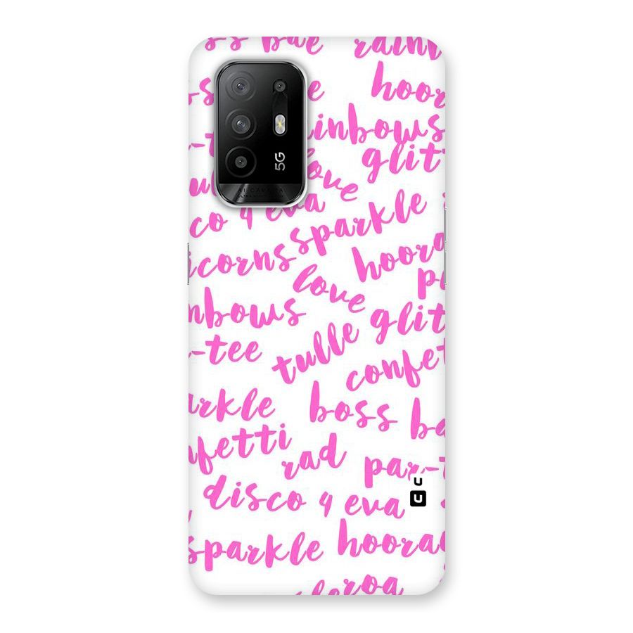 Sparkle Love Back Case for Oppo F19 Pro Plus 5G