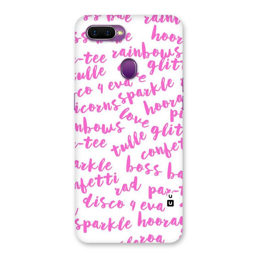 Sparkle Love Back Case for Oppo F9