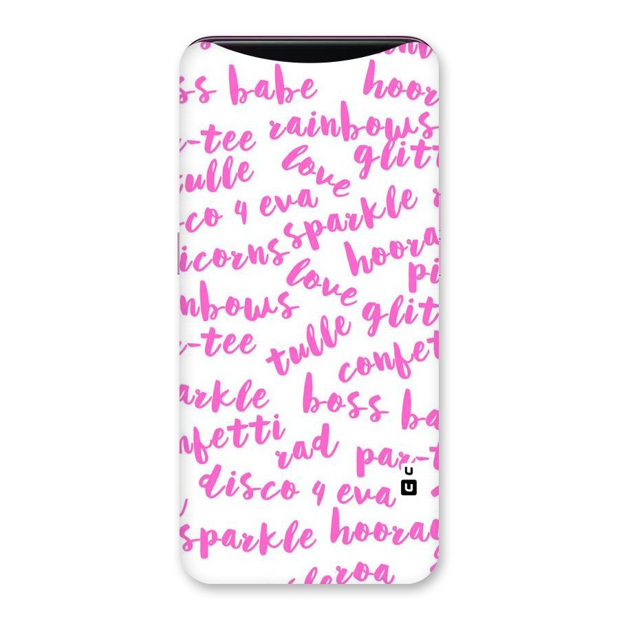 Sparkle Love Back Case for Oppo Find X
