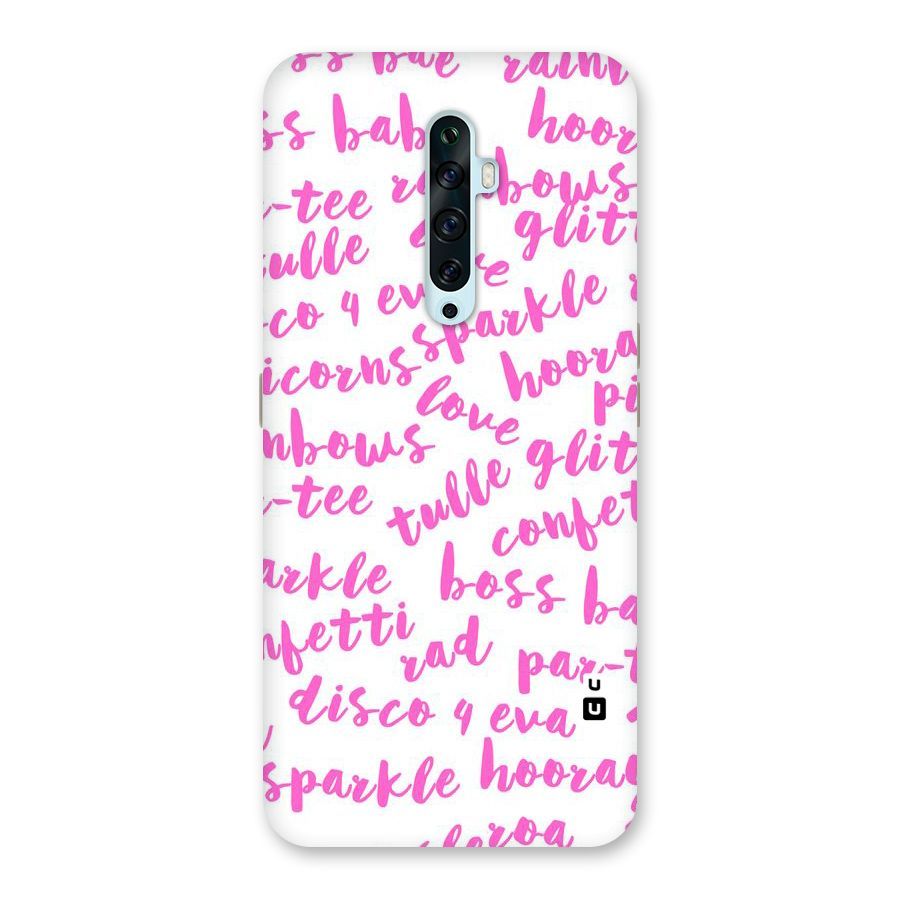 Sparkle Love Back Case for Oppo Reno2 Z